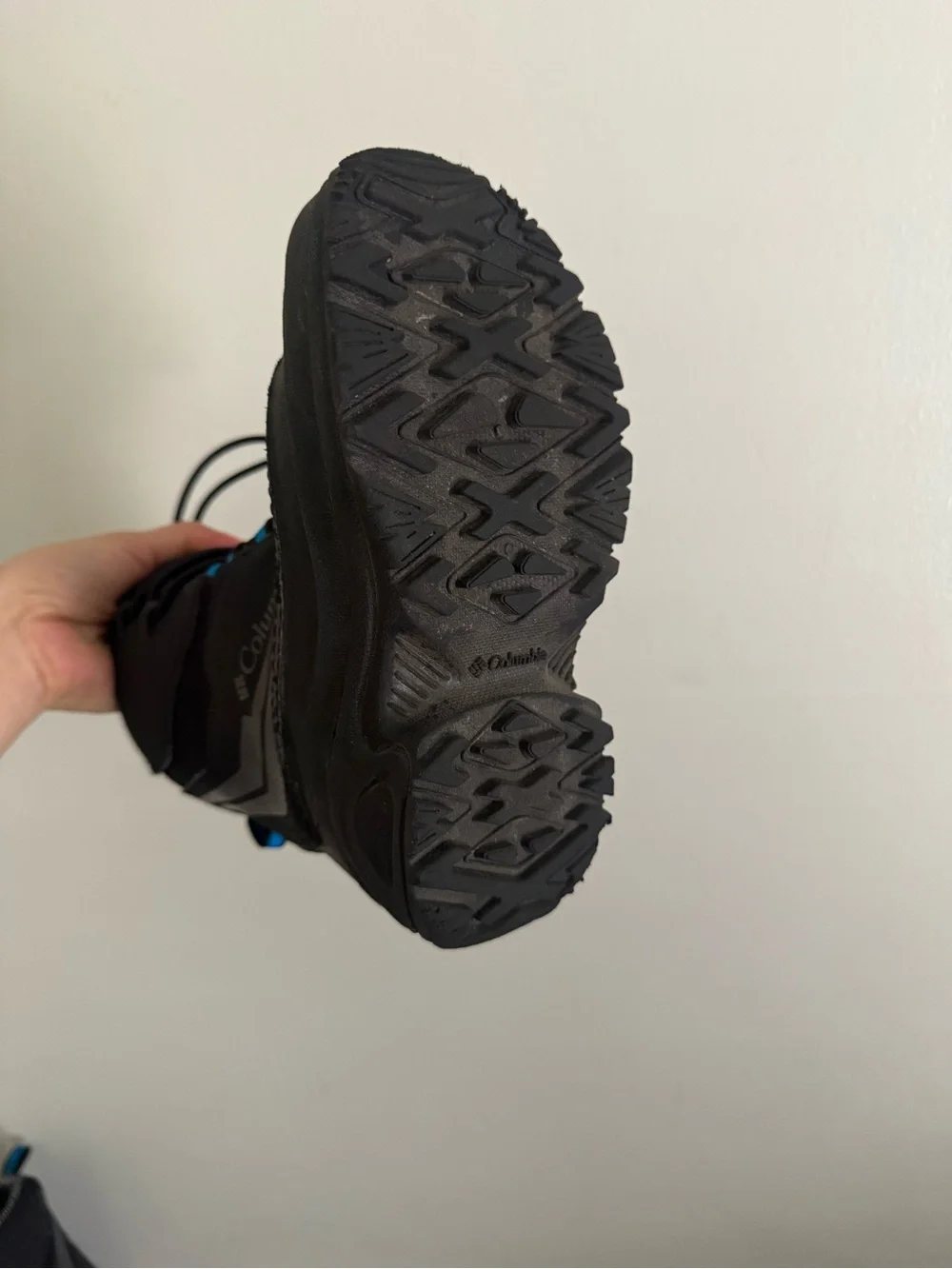 Columbia Black Winter Boots with Blue Accents - Kids